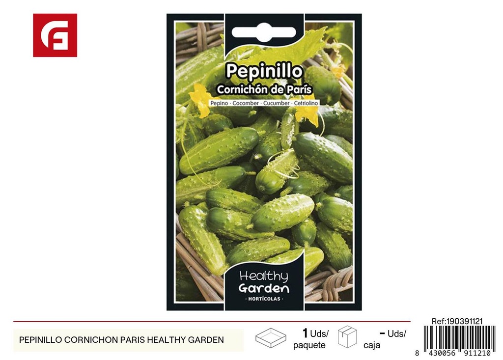 Semillas de pepinillo cornichon Paris - Cultivo para encurtidos y conservas