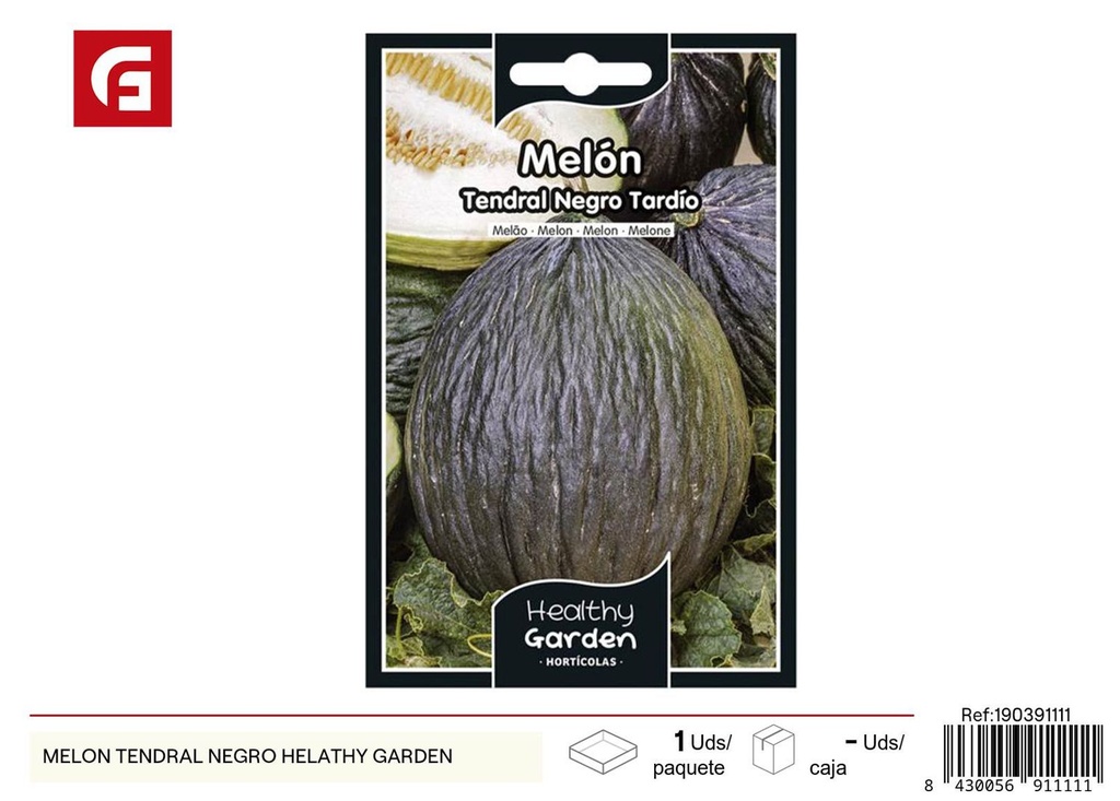 Semillas de melón tendral negro - Cultivo de frutas dulces y refrescantes