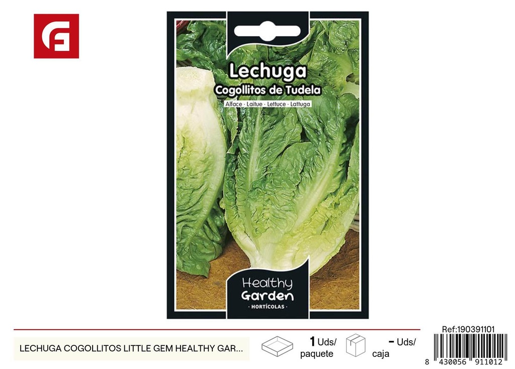 Semilla de lechuga cogollitos Little Gem Healthy Garden - Semillas para el jardín