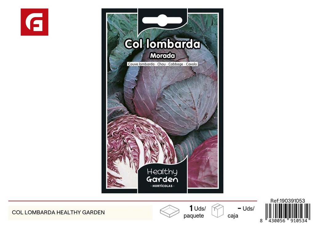 Semilla de col lombarda Healthy Garden - Semillas para el jardín