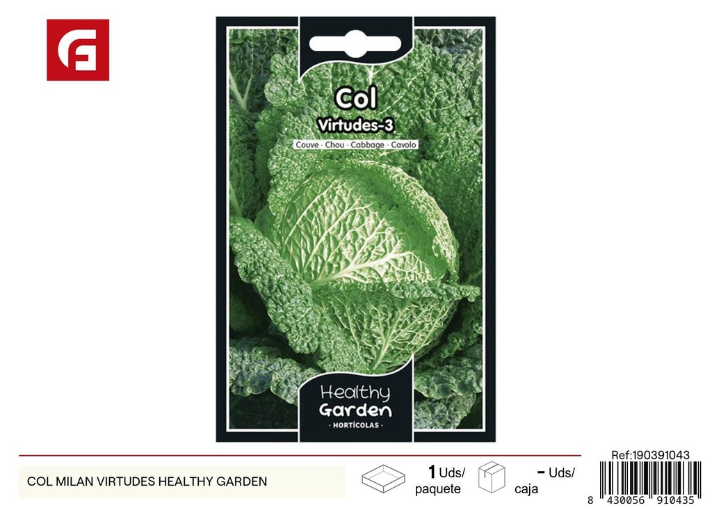 Semilla de col Milán virtudes Healthy Garden - Semillas para el jardín