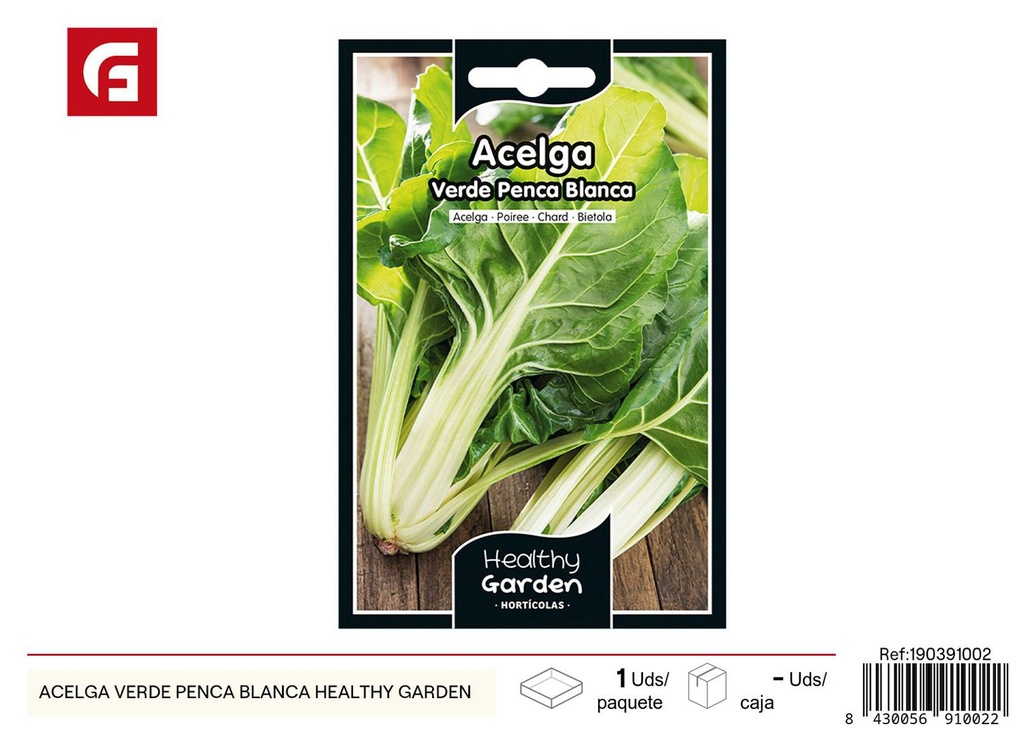 Semillas de acelga verde penca blanca - Variedades duraderas y frescas