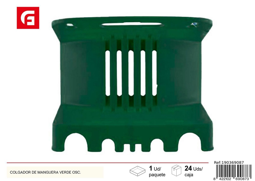 Colgador de manguera verde oscuro - Jardín y accesorios