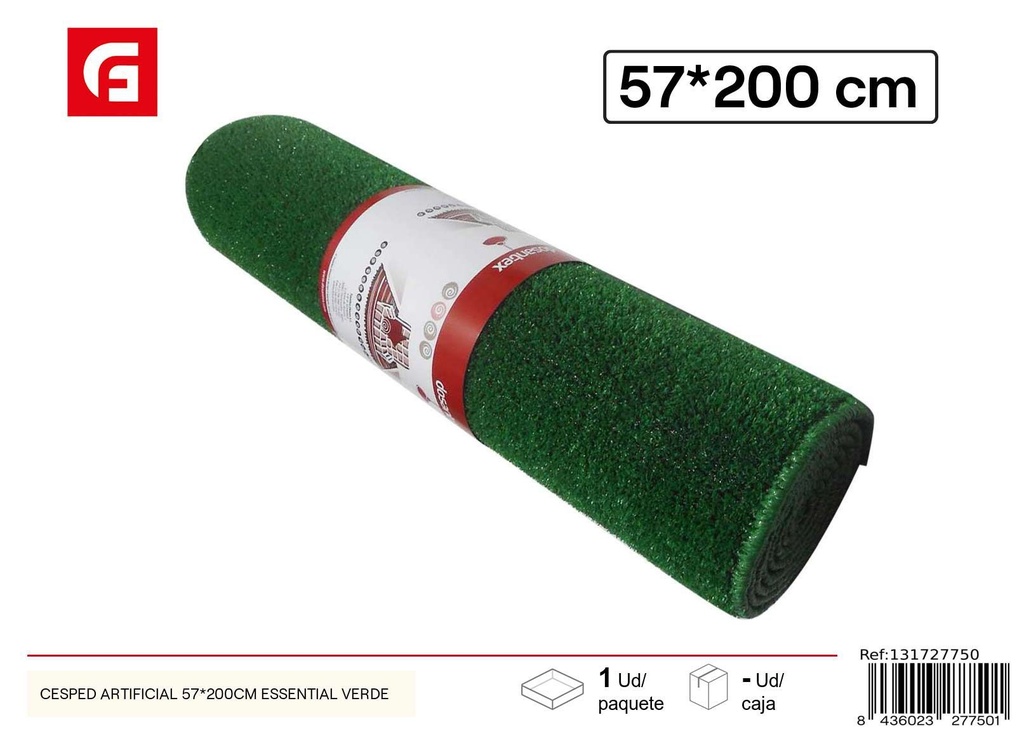 Césped artificial Essential verde 57 x 200 cm - Jardín y decoración