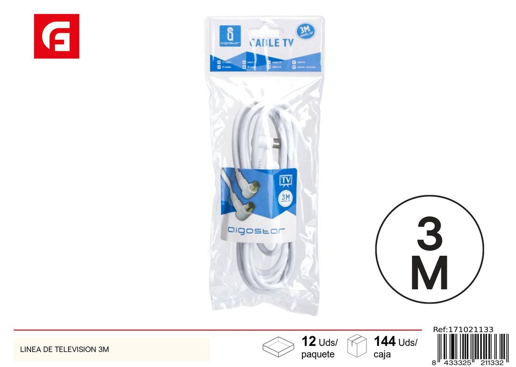 Línea de televisión 3m - Electrónica y conectividad