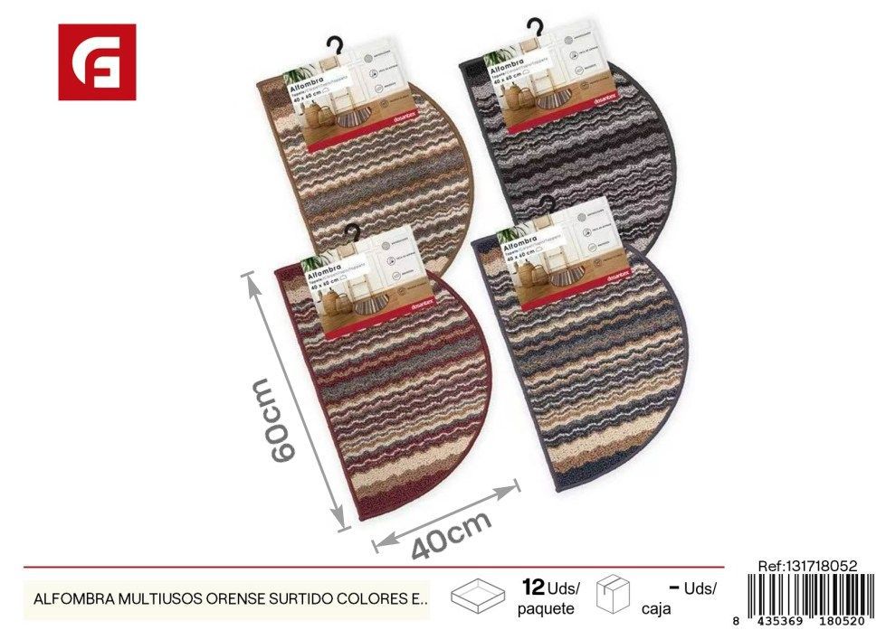 Alfombra multiusos Orense surtido colores 40x60 cm - Textiles para el hogar