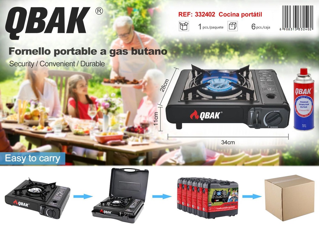 Cocina portátil BDZ-153-BZ QBAK - Utensilios de cocina para camping