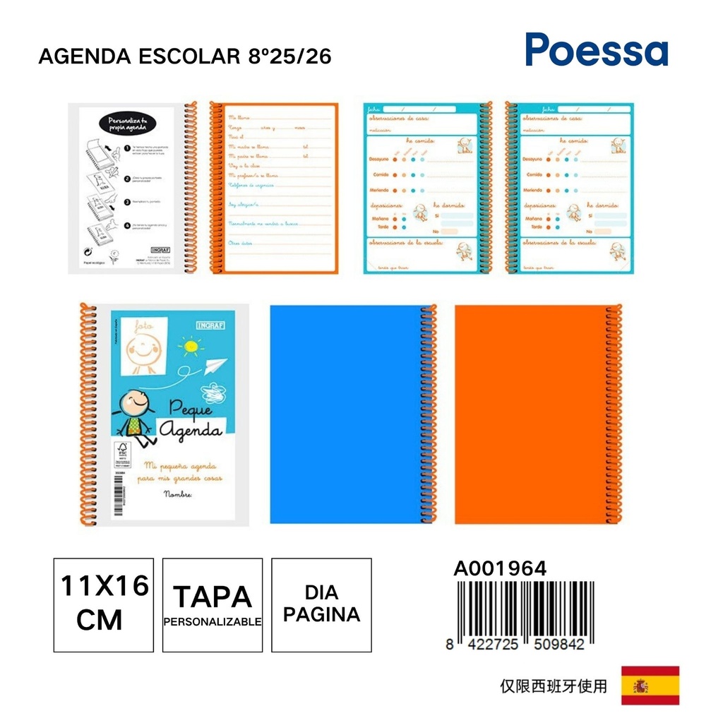 Agenda escolar 8º D/P - Papelería y útiles escolares