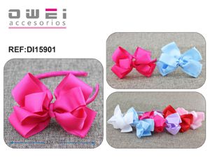 Diadema con lazo 12/u DI15901 OWEI - Accesorios para el cabello diademas decorativas