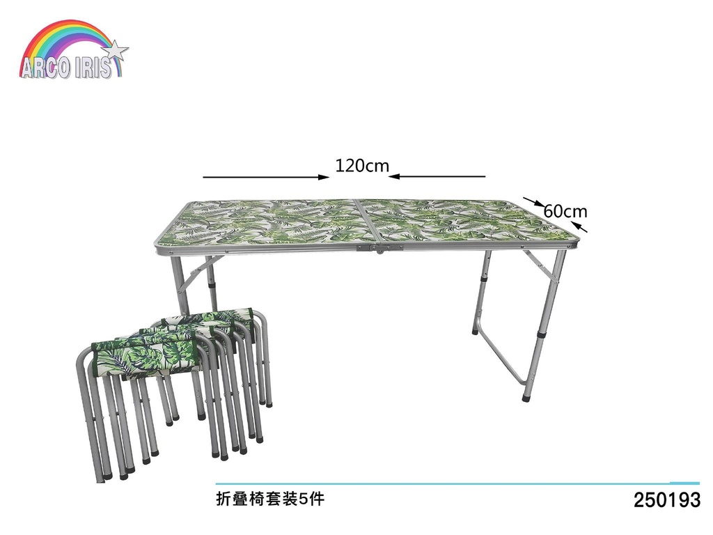 Set de silla y mesa de camping 5 piezas - Sillas de camping