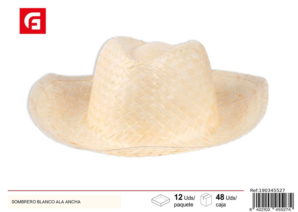 Sombrero blanco de ala ancha - Accesorios de verano y moda