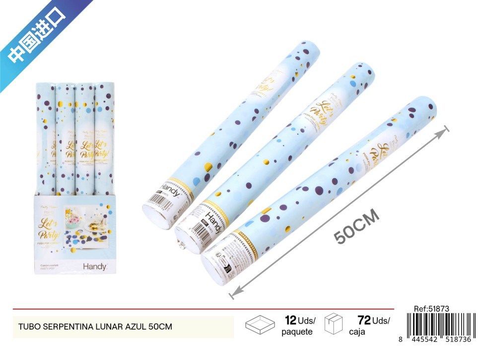 Tubo serpentina lunar azul 50 cm - Nuevos productos