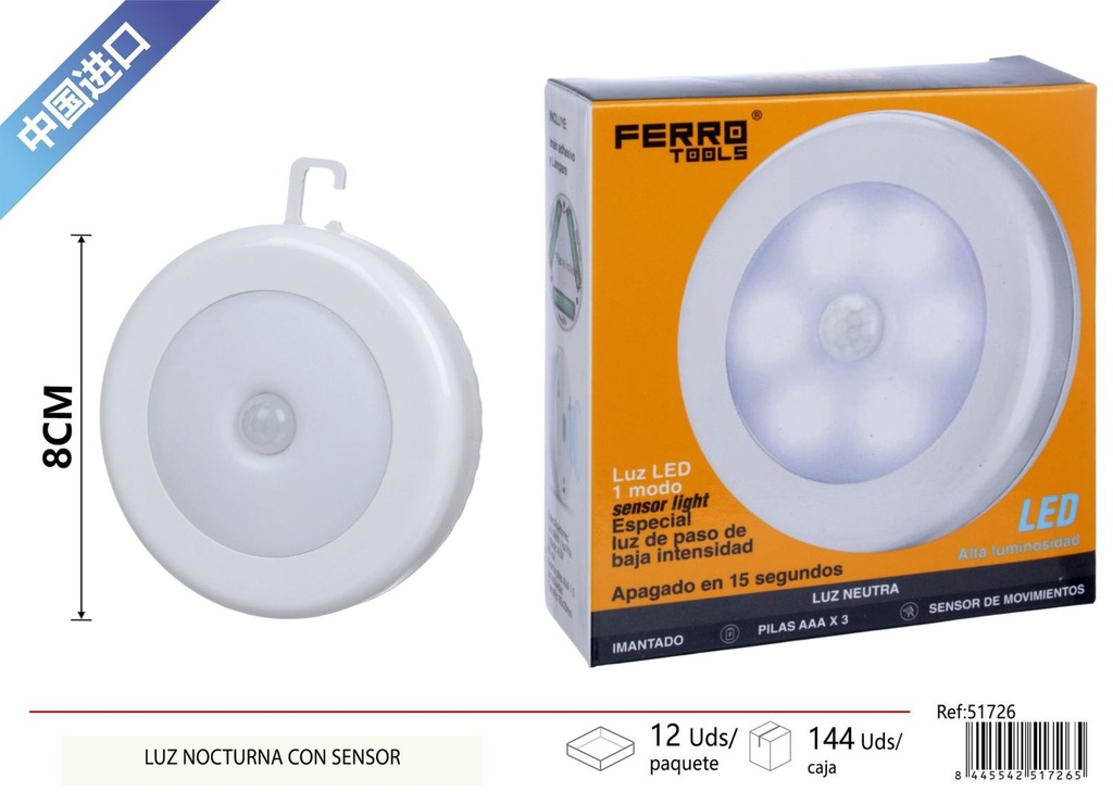 Luz con sensor - Electrónica y lámparas de trabajo