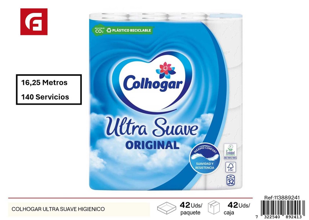 Papel higiénico Colhogar Ultra Suave - Accesorios de limpieza