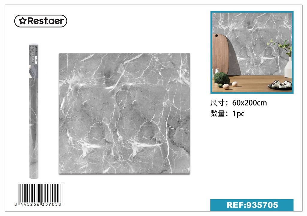 Rollo adhesivo antigrasa para cocina 60x200 cm - Decoración del hogar y utensilios de cocina