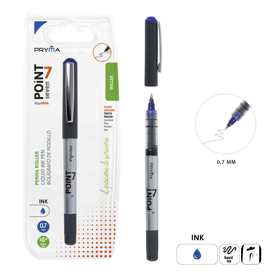 Bolígrafo de tinta azul fina 0.7 mm - Utensilios de escritura