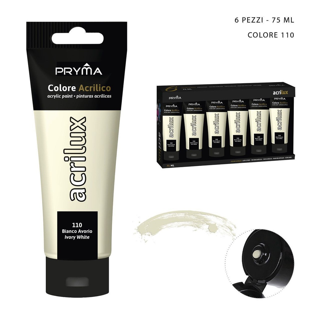 Pintura acrílica 75 ml N.110 blanco marfil - Materiales de arte