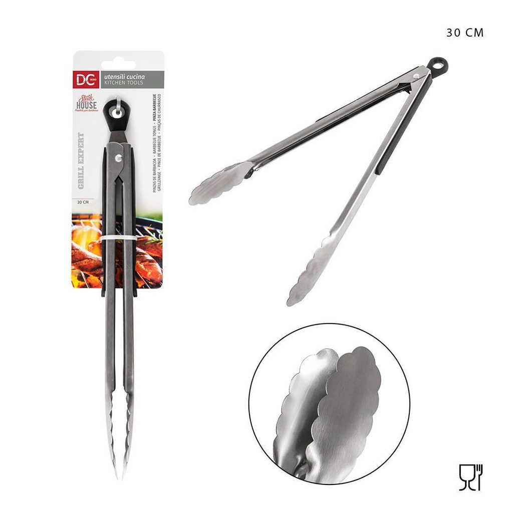 Pinza barbacoa acero 30 cm - Accesorios para parrilla