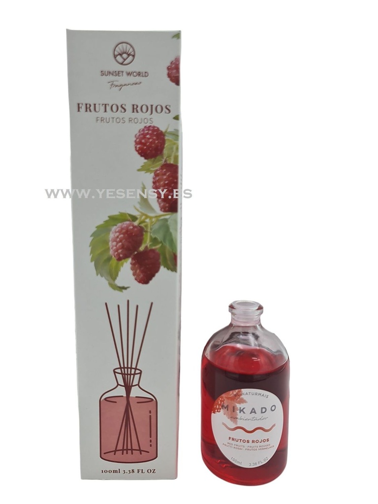 Sticks ambientadores frutos rojos 100ml - Ambientadores y productos de fragancia