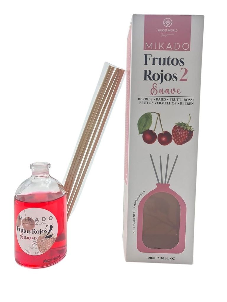 Sticks ambientadores frutos rojos 2 SUAVE 100ml - Ambientadores y productos de fragancia
