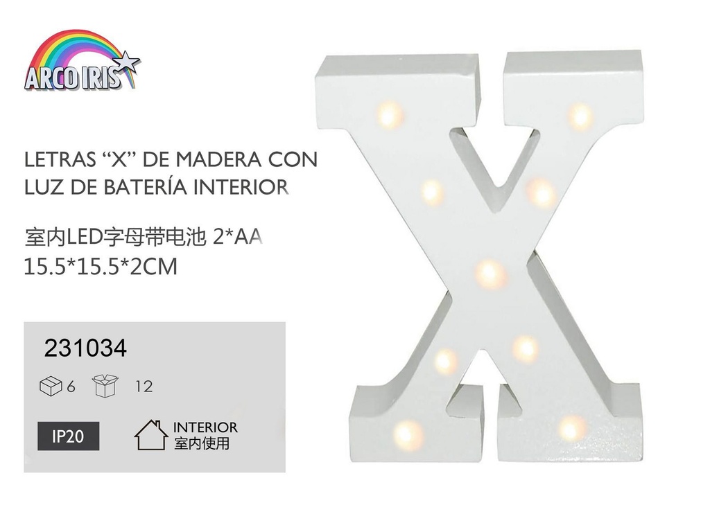 Letra con luz - X - Decoración y luces personalizadas