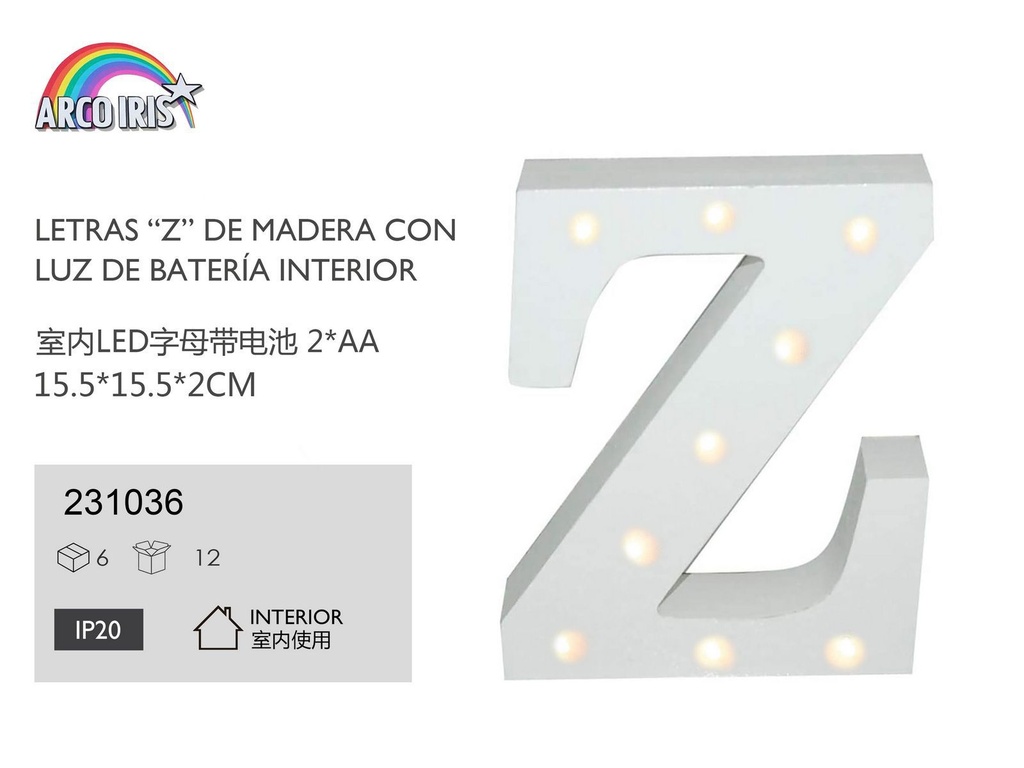 Letra con luz - Z - Decoración y luces personalizadas