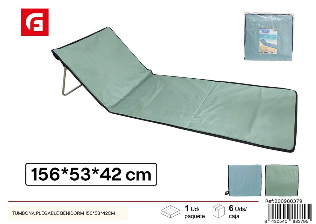 Tumbona plegable Benidorm 156*53*42 cm - Muebles para el verano