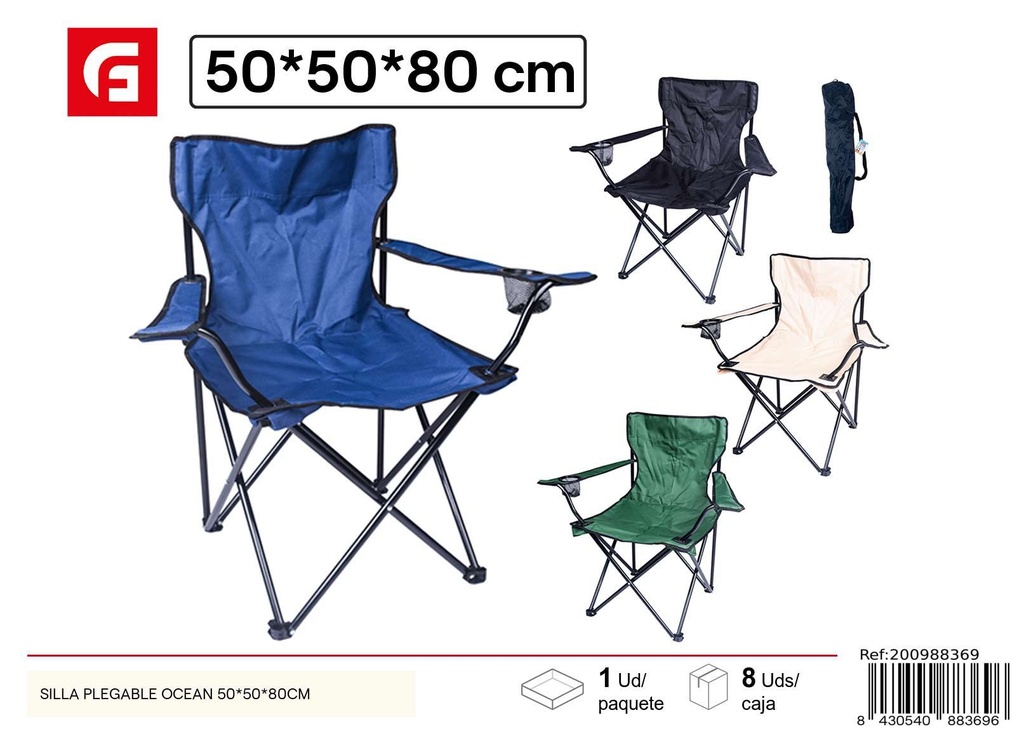 Silla plegable Ocean 50*50*80 cm - Muebles para el verano
