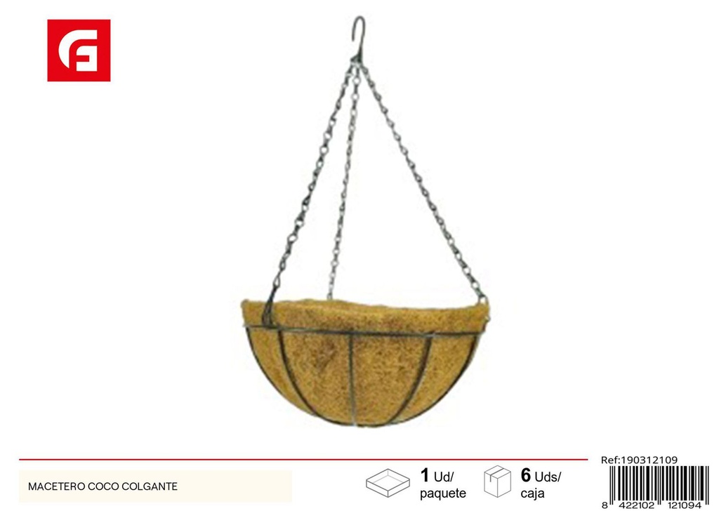 Macetero colgante de coco - Accesorios para jardín