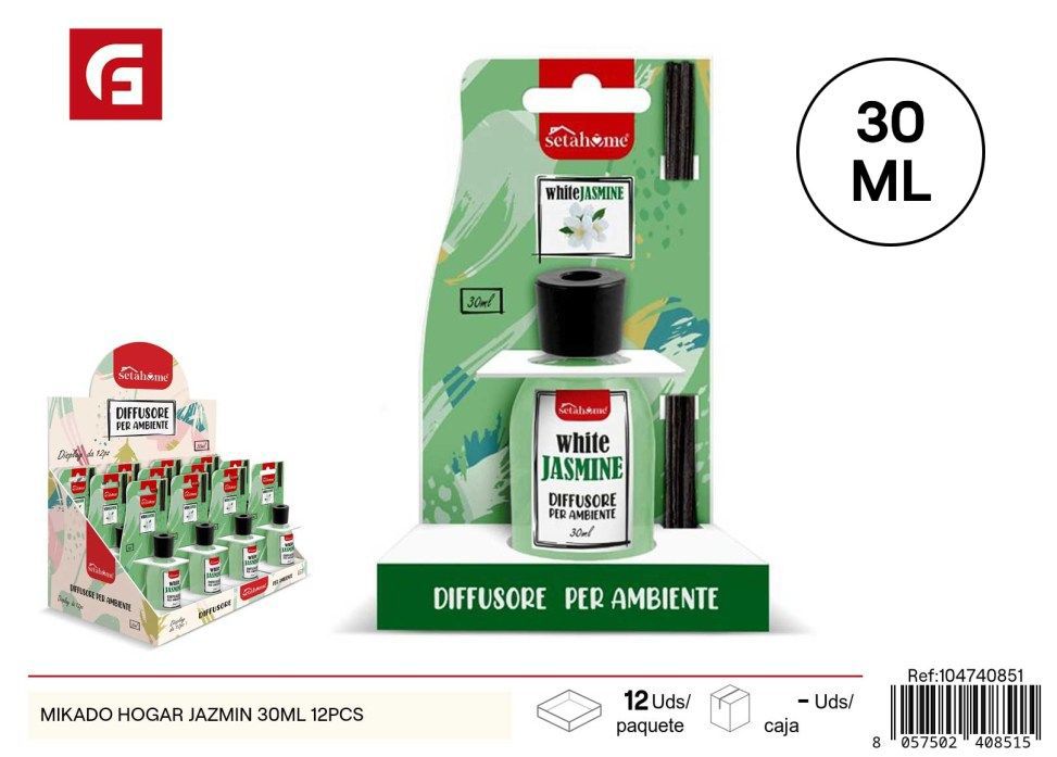 Aromatizador de mikado de jazmín 30 ml - Ambientadores y velas aromáticas
