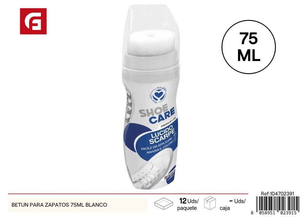 Betún para zapatos 75 ml blanco - Cuidado y mantenimiento del calzado