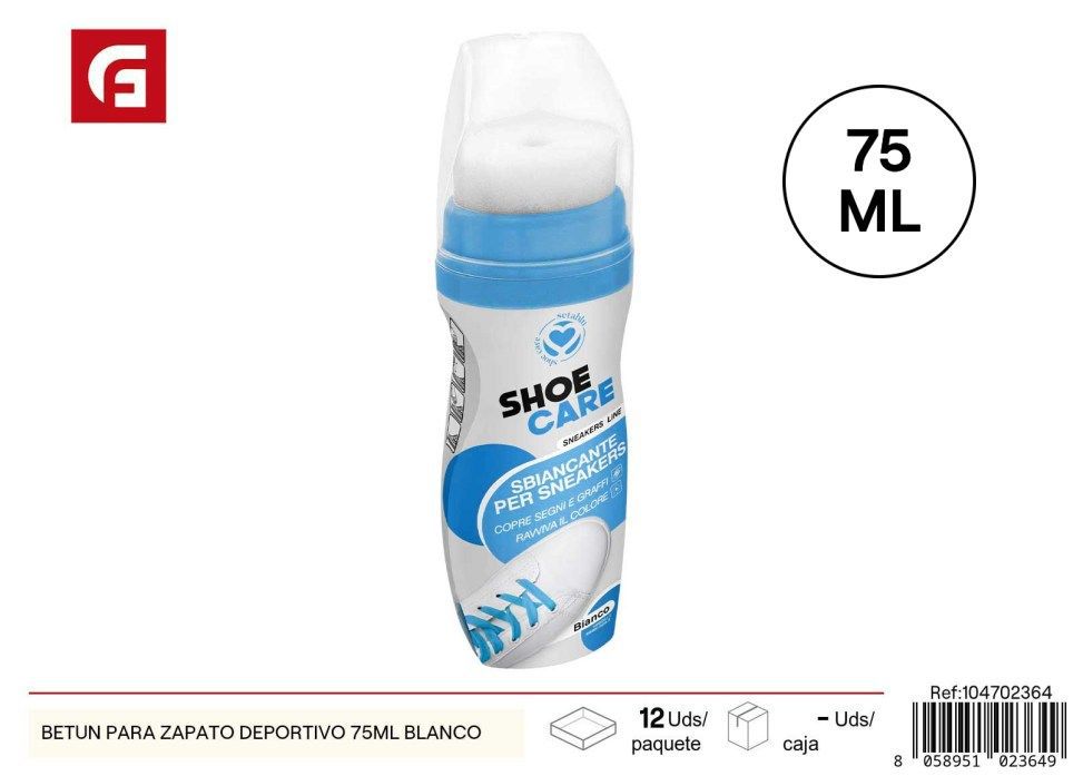 Betún para zapato deportivo 75 ml blanco - Cuidado de calzado deportivo