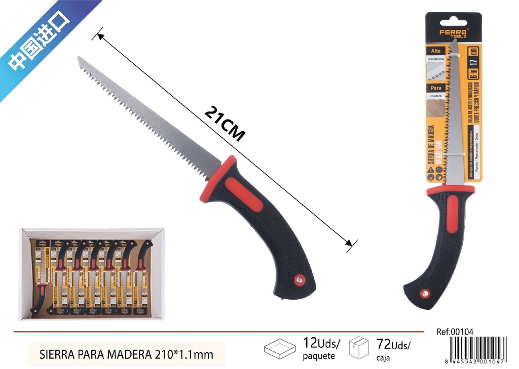 Sierra para madera 210x1.1 mm - Herramientas y ferretería