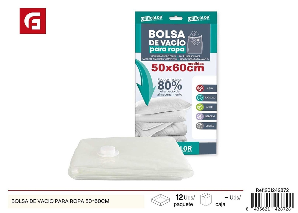 Bolsa de vacío para ropa 50*60 cm - Organización