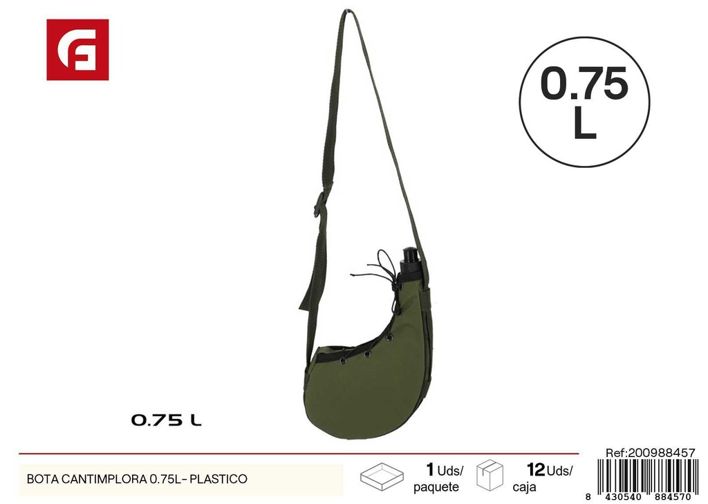 Cantimplora de plástico 0.75L - Artículos de cocina y camping