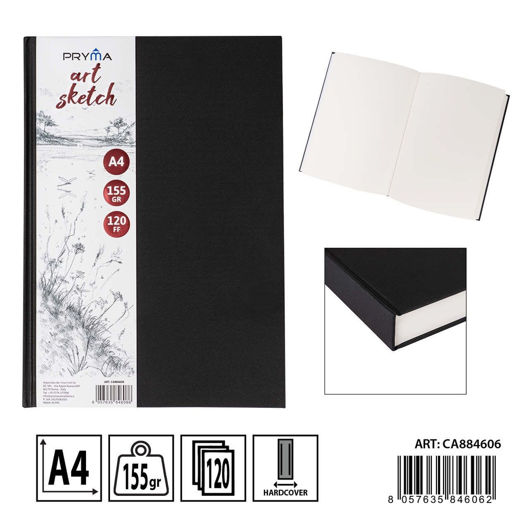 C cuaderno de dibujo A4 155 g 120 hojas - Material de papelería