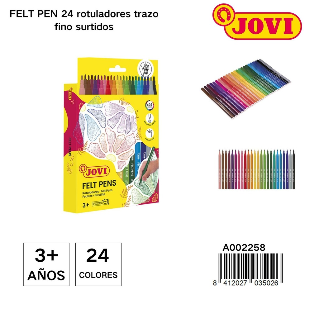 Ratularadores JOVI 2MM 24 unidades - Material de dibujo