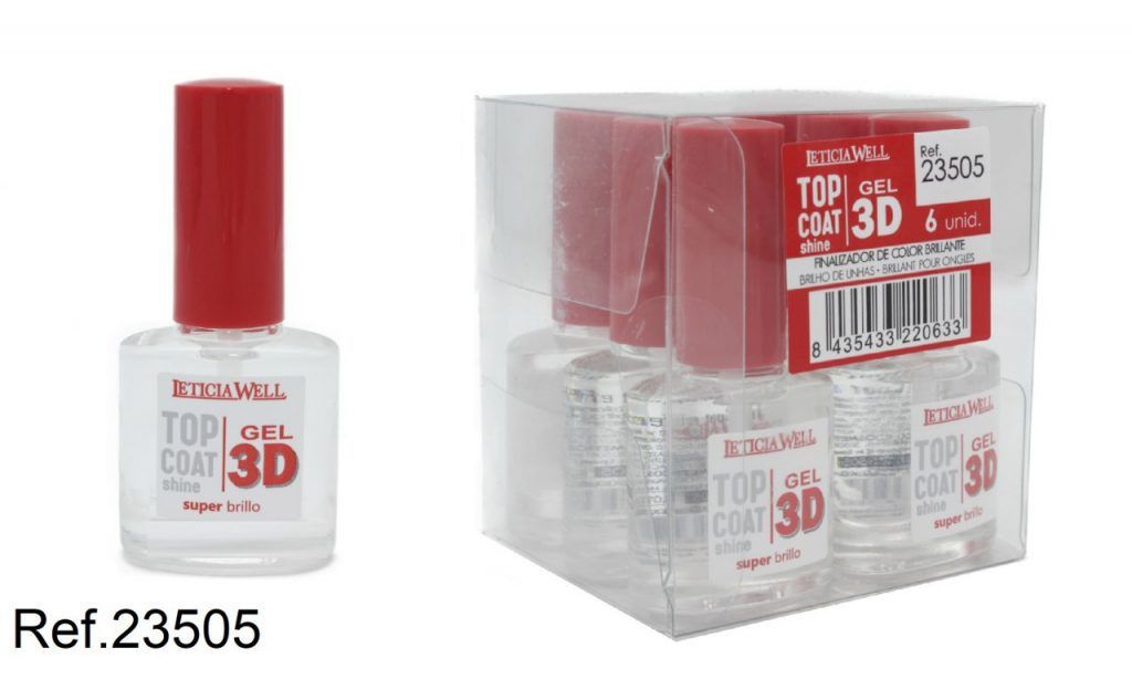 Top coat gel 3D de 6 unidades - Cosméticos y belleza