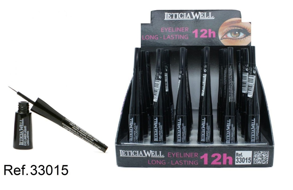 Lápiz delineador de ojos long lasting 12h 24 unidades 33015 LW - Cosméticos para ojos