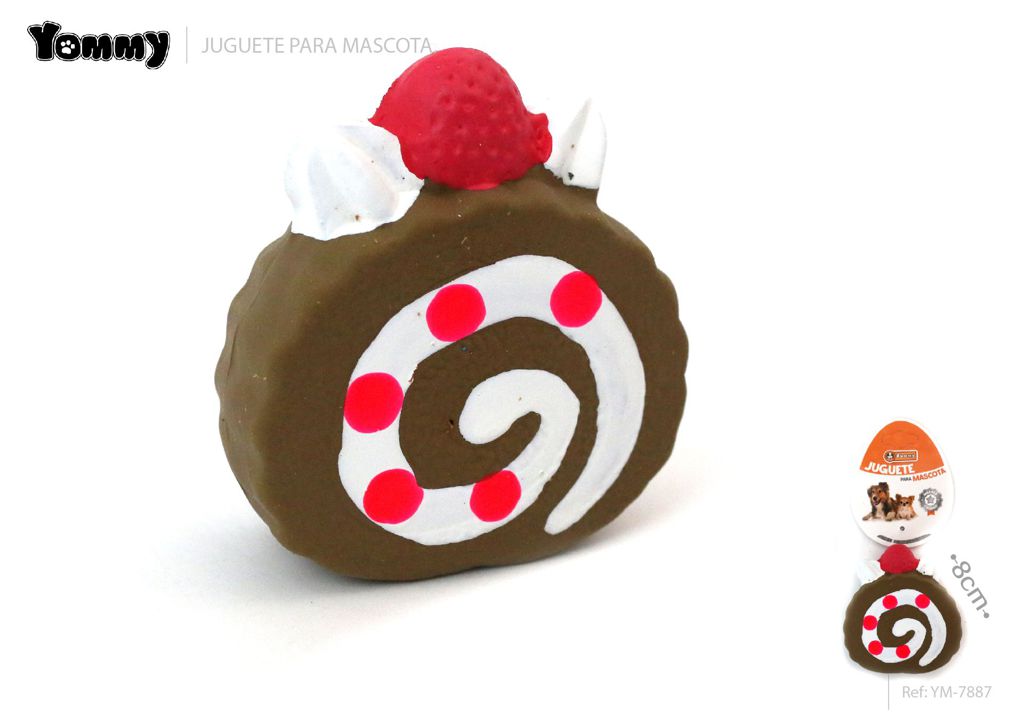 Juguete de látex en forma de pan 8 cm - Juguetes para mascotas