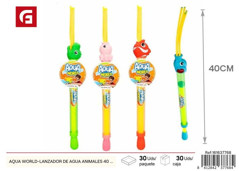 Lanzador de agua de animales Aqua World de 40 cm - 4 modelos - 30 unidades