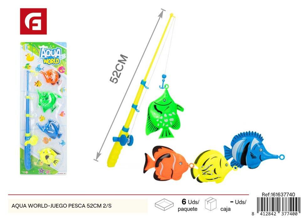 Aqua World - Juego de pesca 52CM (2PZ) - Juguetes de verano