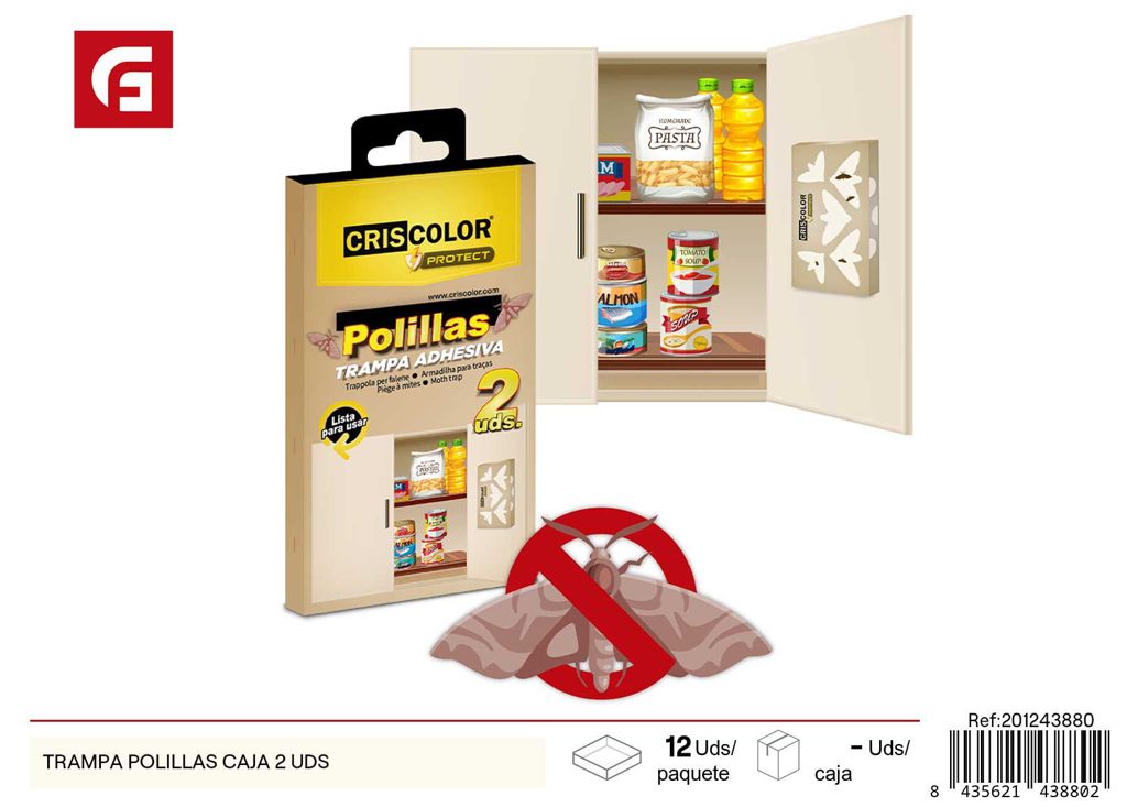 Trampa para polillas en caja (2 unidades) - Productos de limpieza e insecticidas