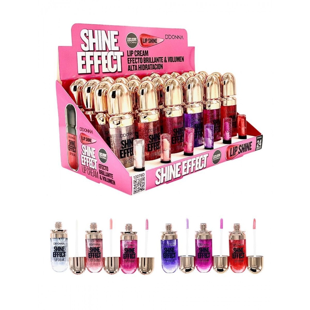 Lip cream efecto brillo 24/u - Cosméticos y belleza