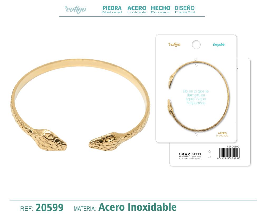 Brazalete de acero color dorado - Un accesorio que destaca