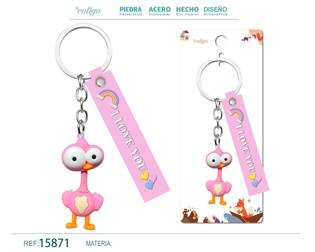 Llavero de dibujos animados - Regalos divertidos y creativos