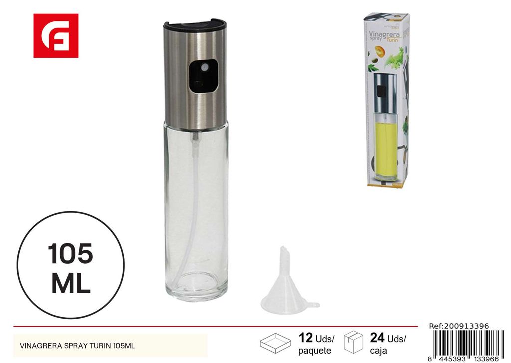 Vinagrera spray Turin 105ml - Utensilios de cocina