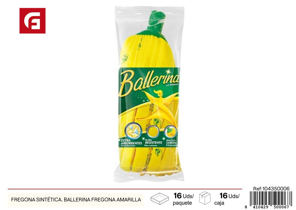 Fregona sintética Ballerina amarilla - Productos de limpieza y fregado