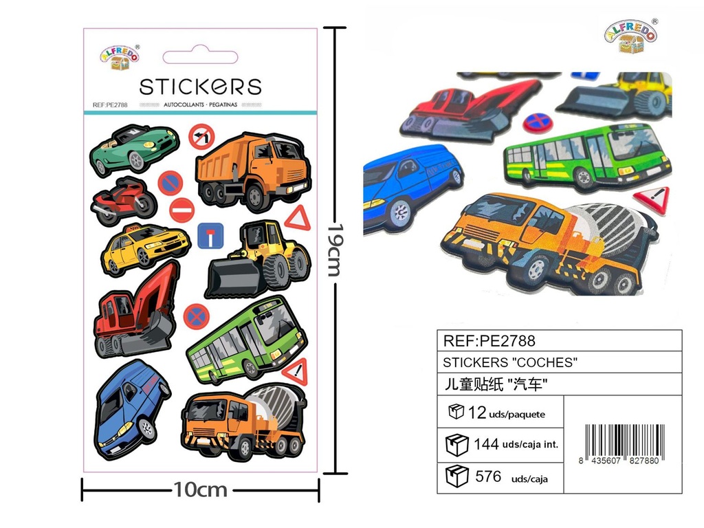 Stickers "Coches" 10x19 cm - Stickers y manualidades