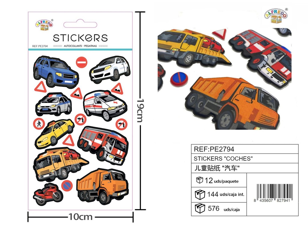 Stickers "Coches" 10x19 cm - Stickers y manualidades